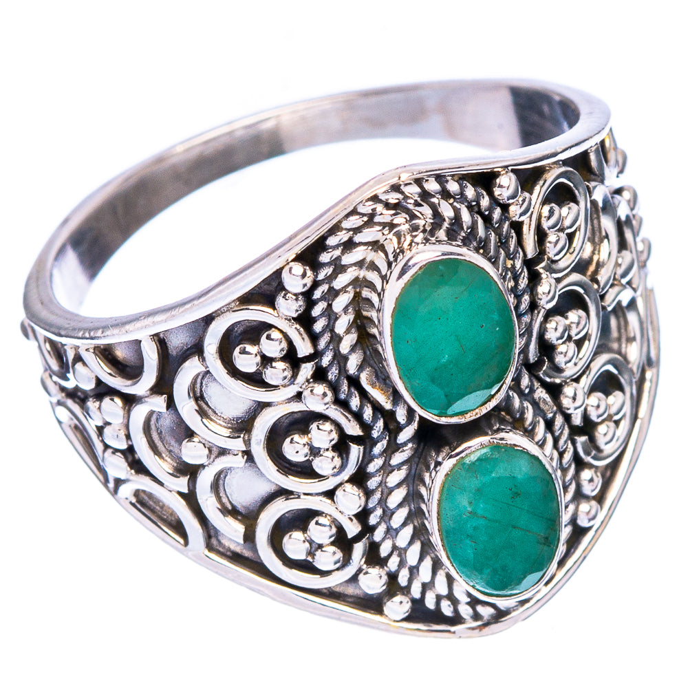 Rare Zambian Emerald Ring Size 7.5 (925 Sterling Silver) R146908