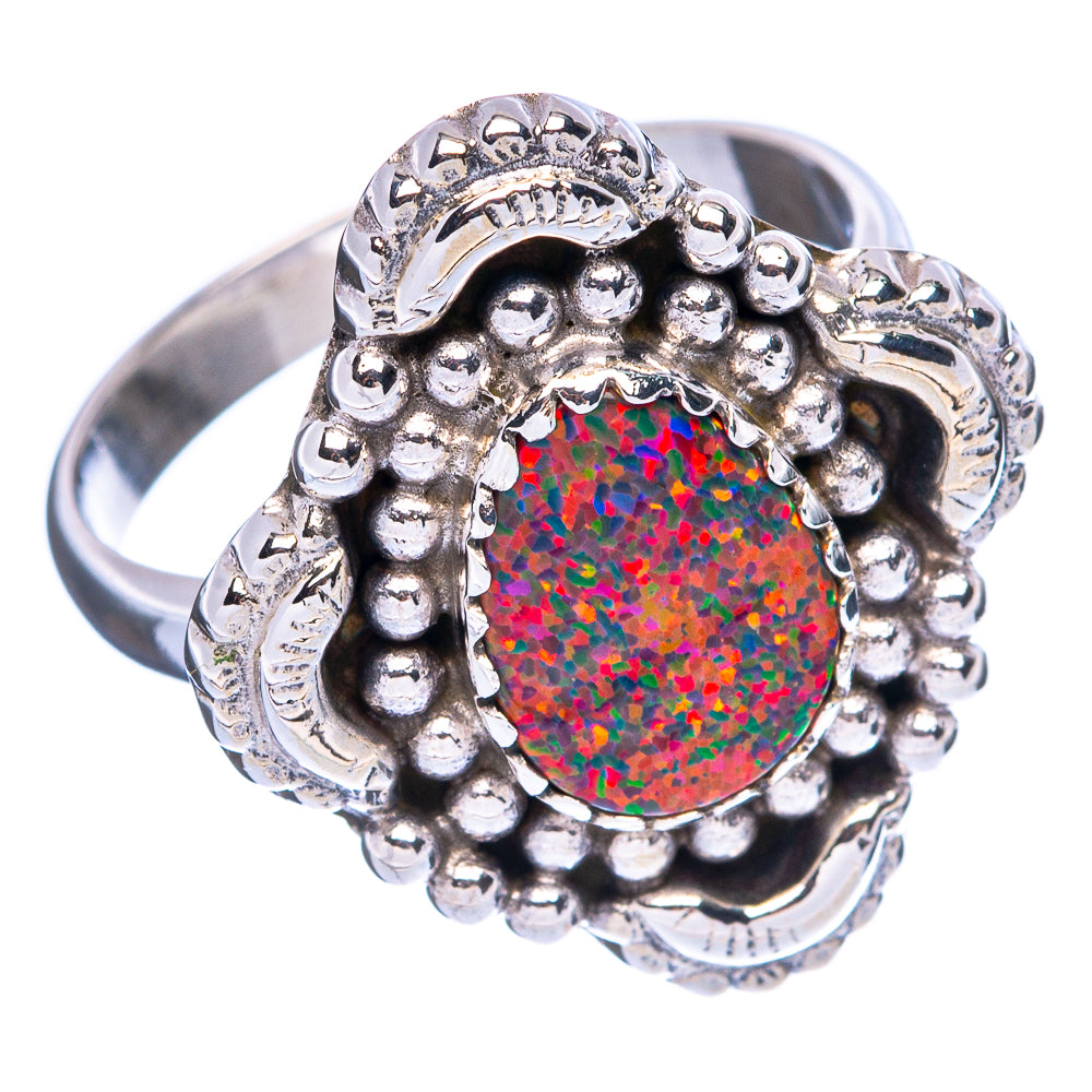 Synthetic Opal Ring Size 8 (925 Sterling Silver) R146323