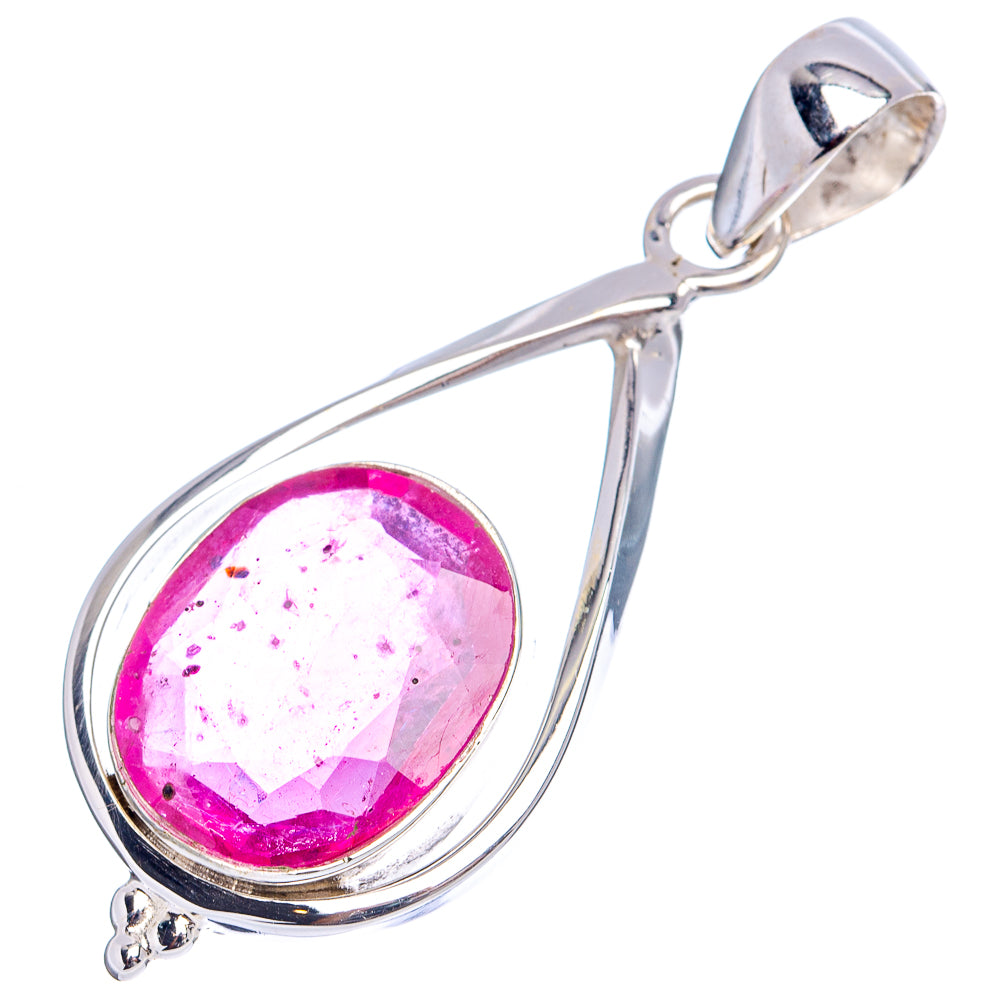 Premium 7 to 9 Carat Burmese Glass Filled Ruby Pendant 1 7/8" (.925 Sterling Silver)