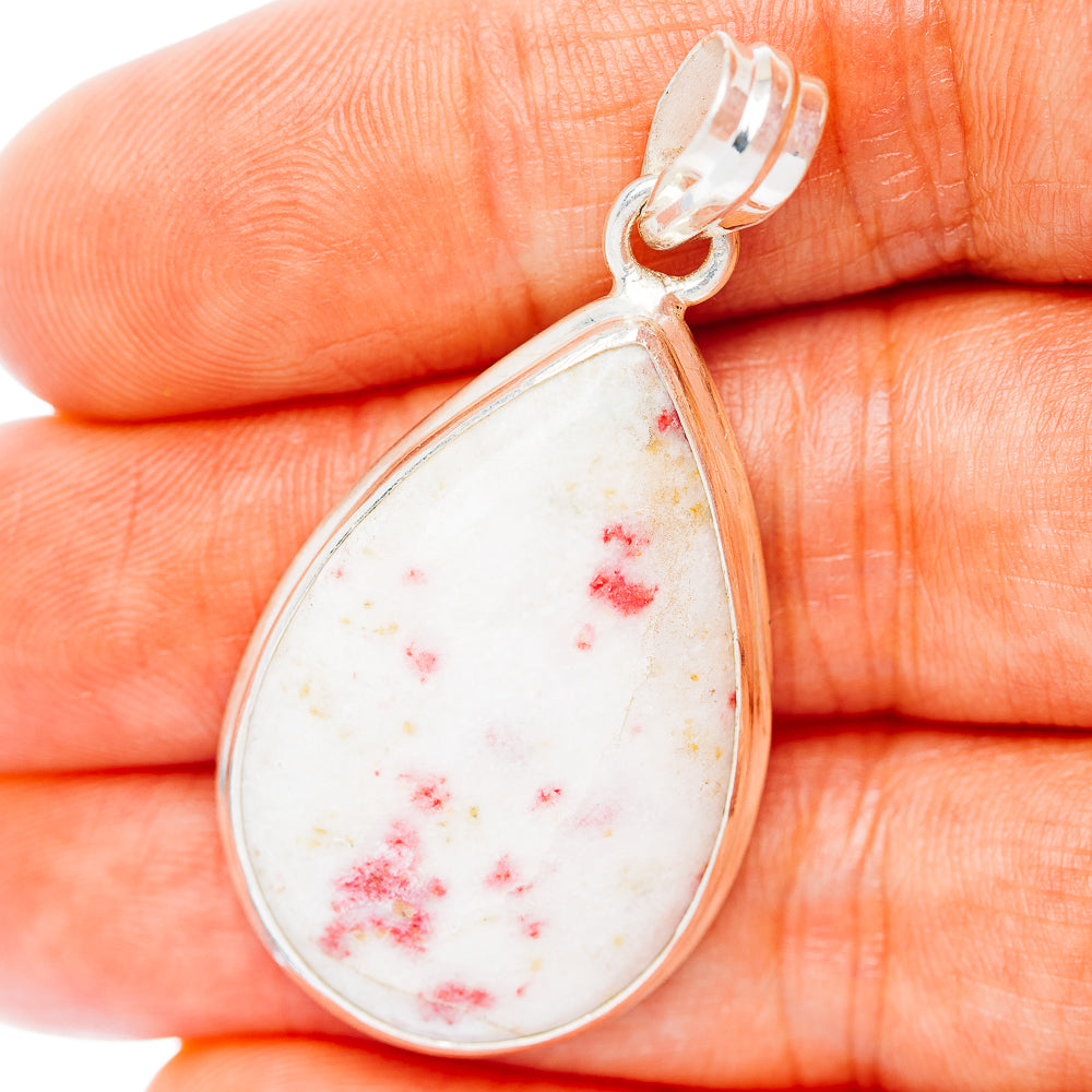 Cinnabar Pendant 1 3/4" (.925 Sterling Silver)