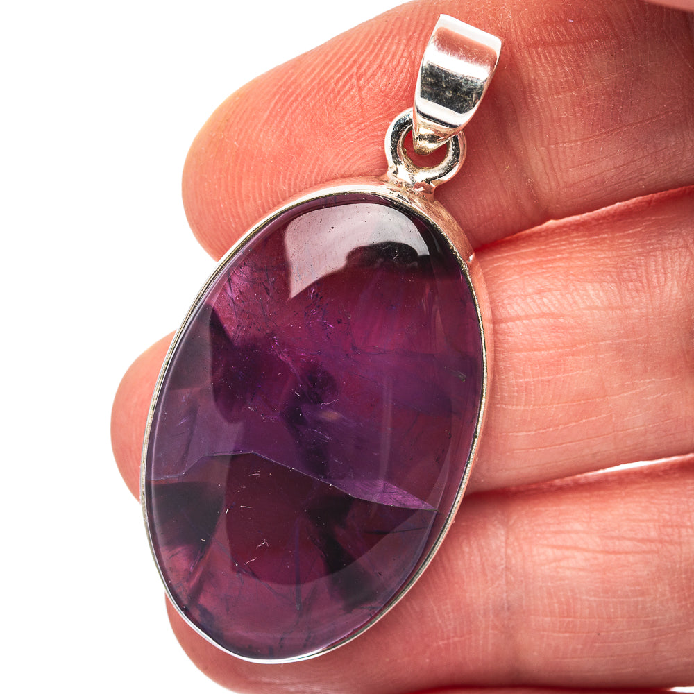 Star Amethyst Pendant 1 3/4" (.925 Sterling Silver)