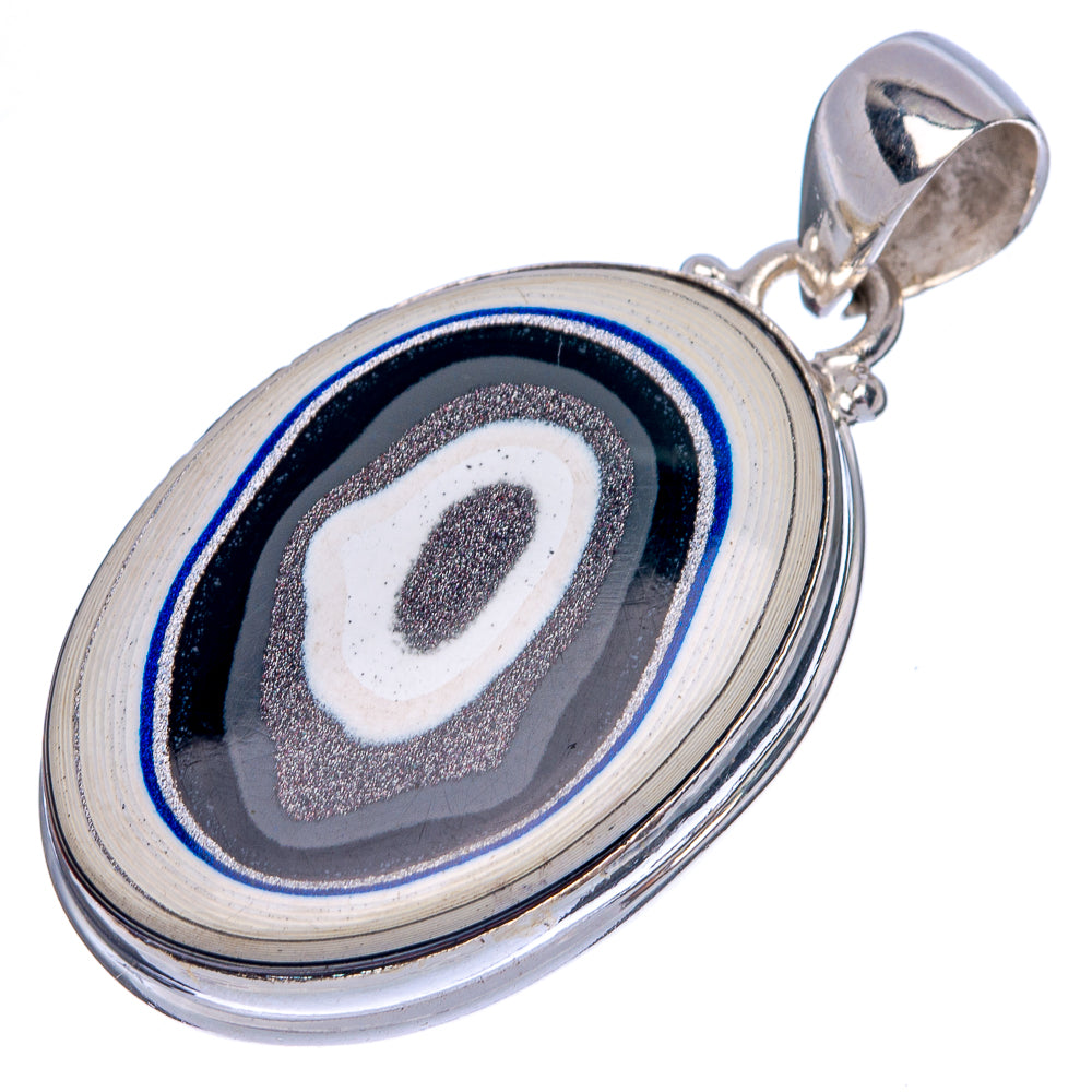 Rare Fordite Pendant 1 1/2" (925 Sterling Silver) P39979