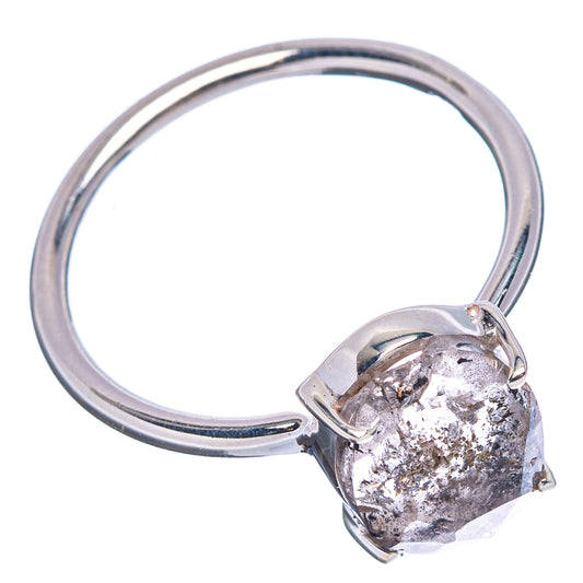 925 sterling silver ring with faceted oval cacoxenite gemstone bezel, side view