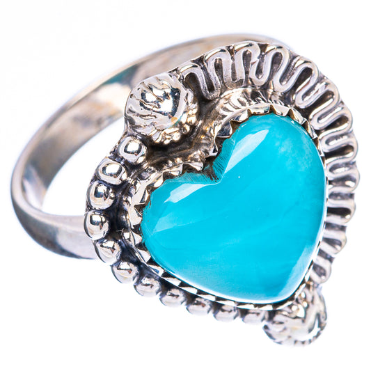 Larimar Heart Ring Size 7.75 (925 Sterling Silver) R4581