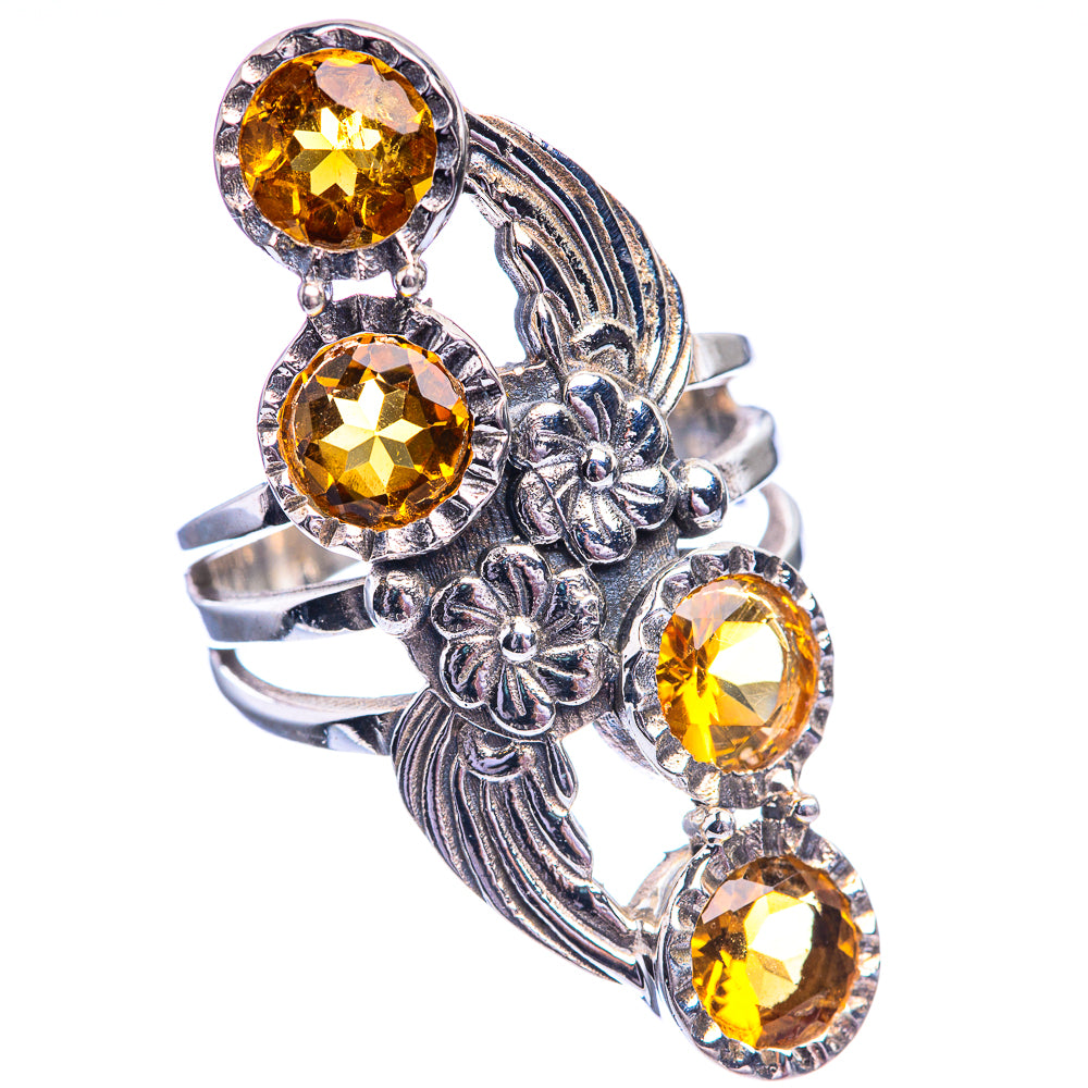 Faceted Citrine Ring Size 6 (925 Sterling Silver) R141979