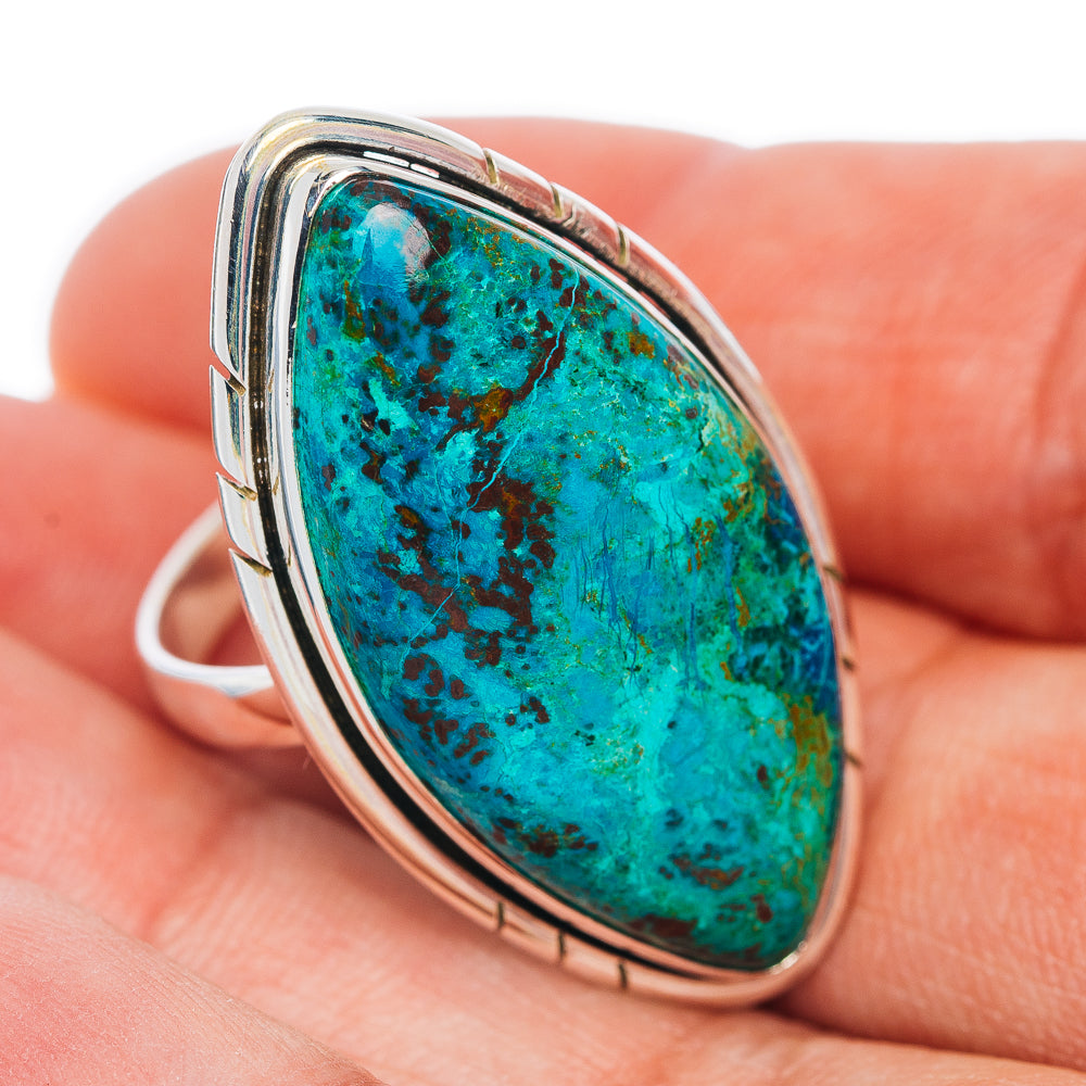 Premium Chrysocolla Ring Size 9.5 (.925 Sterling Silver)