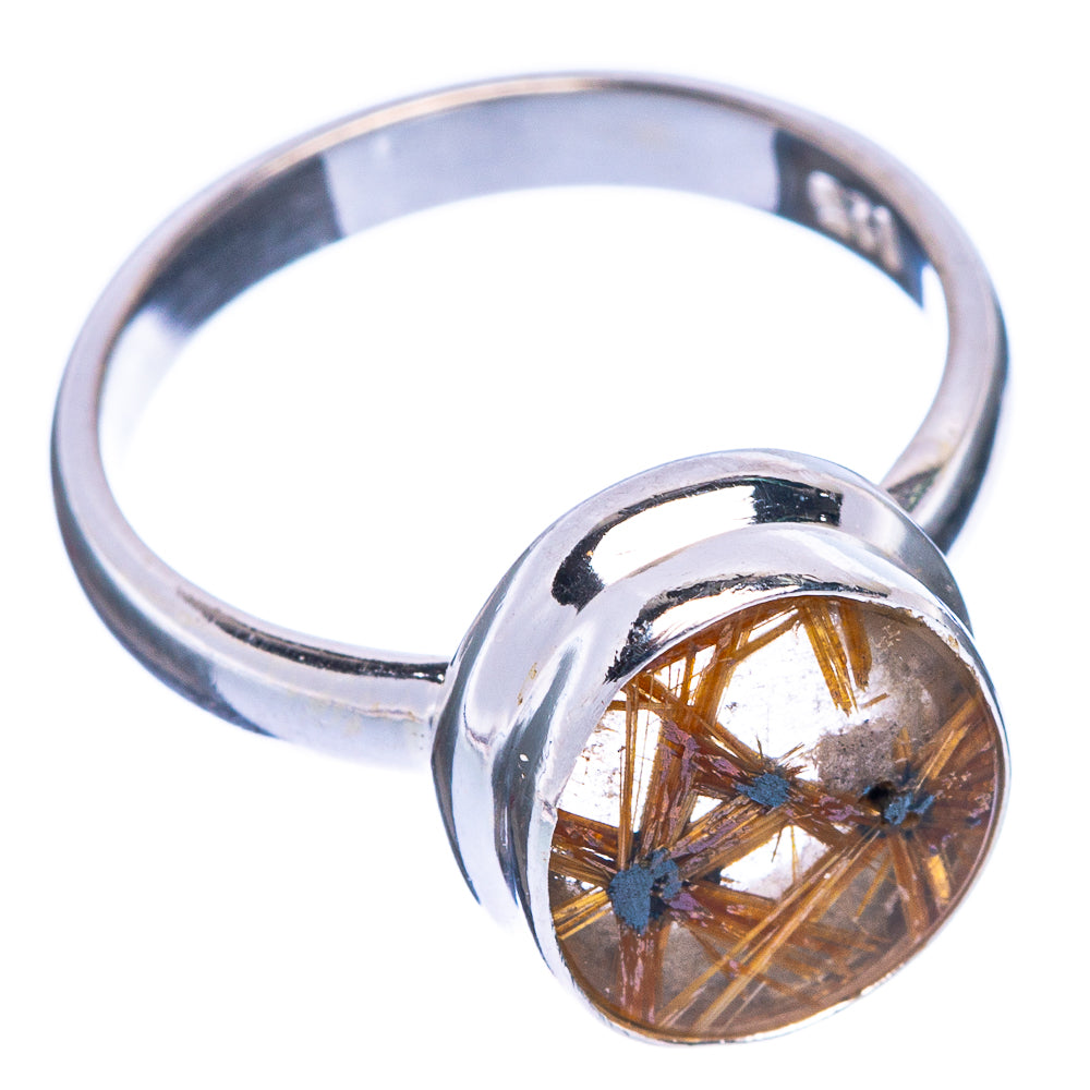 Rare Half Star Rutilated Quartz Ring Size 6.25 (925 Sterling Silver) R1190