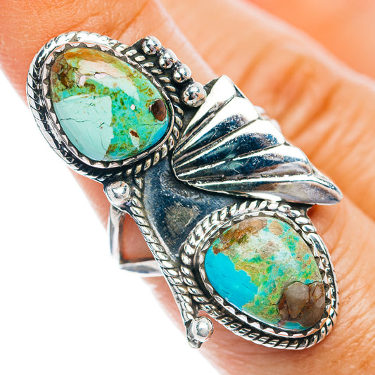 Exclusive Southwestern Style Royston Turquoise Ring Size 7 (.925 Sterling Silver)
