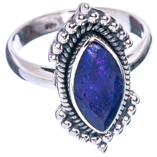 Blue Sillimnate 925 Sterling Silver Ring Size 8 (925 Sterling Silver) R5381