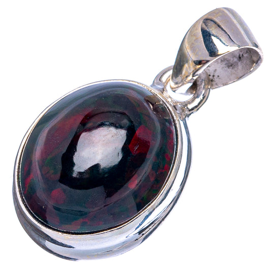 Rare Black Opal Pendant 1" (925 Sterling Silver) P43340