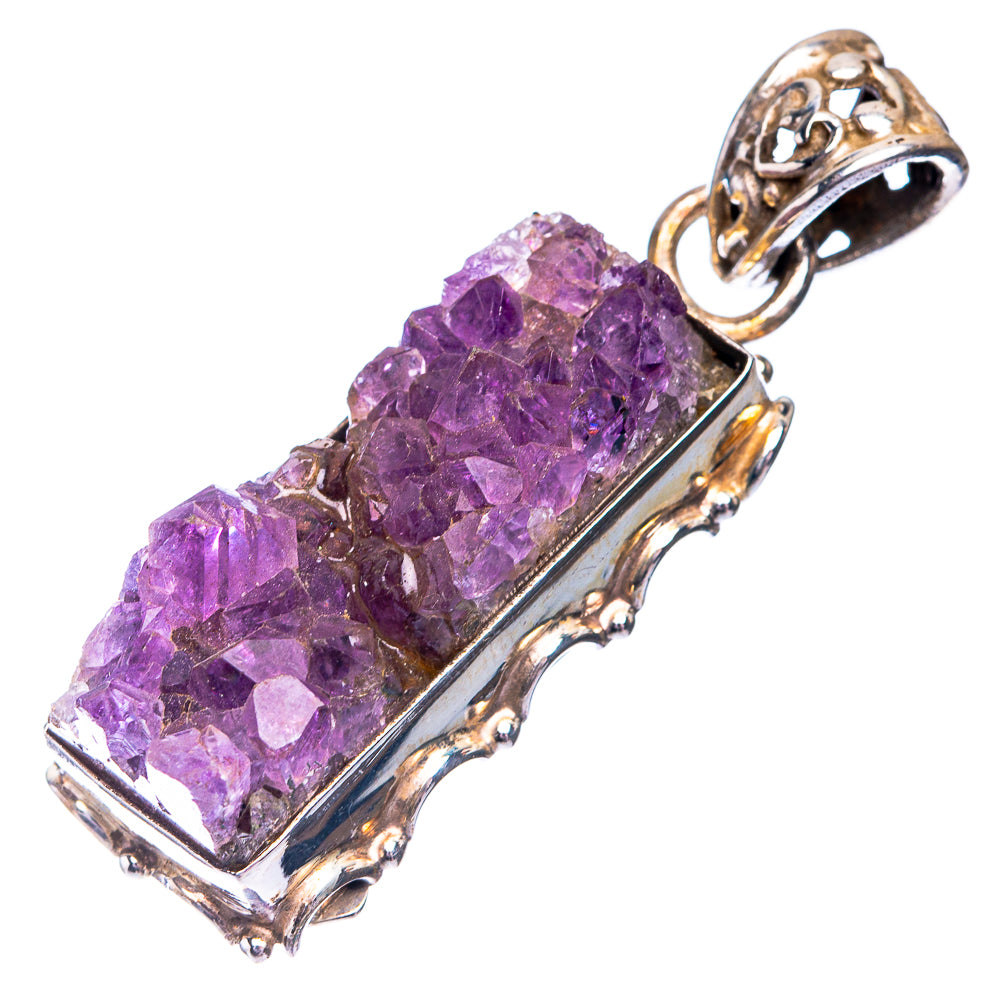 Amethyst Crystal Pendant 1 5/8" (925 Sterling Silver) P38713