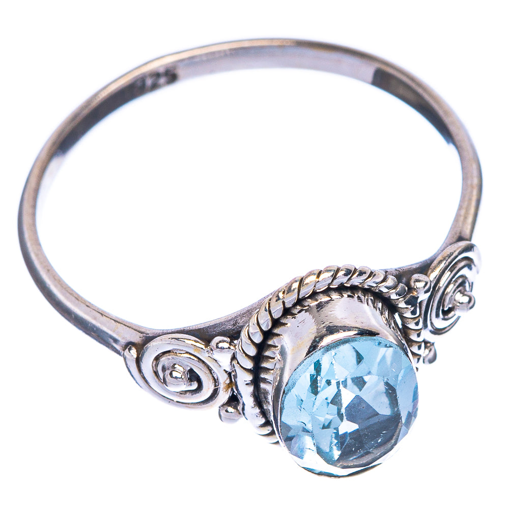 Blue Topaz Dainty Ring Size 8 (925 Sterling Silver) R1210