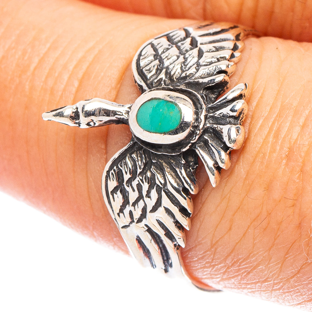 Rare Arizona Turquoise Phoenix Ring Size 8.5 (925 Sterling Silver) R7276