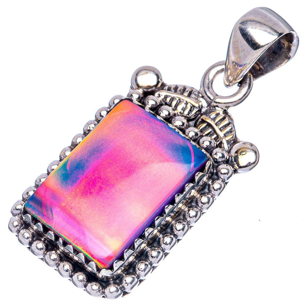 Value Aura Opal Pendant 1 1/4" (925 Sterling Silver) P42188