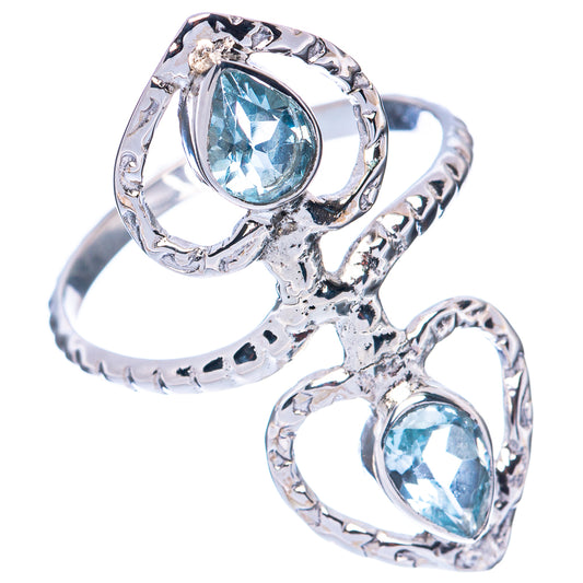 Premium Blue Topaz Heart Ring Size 9.5 (925 Sterling Silver) R2640