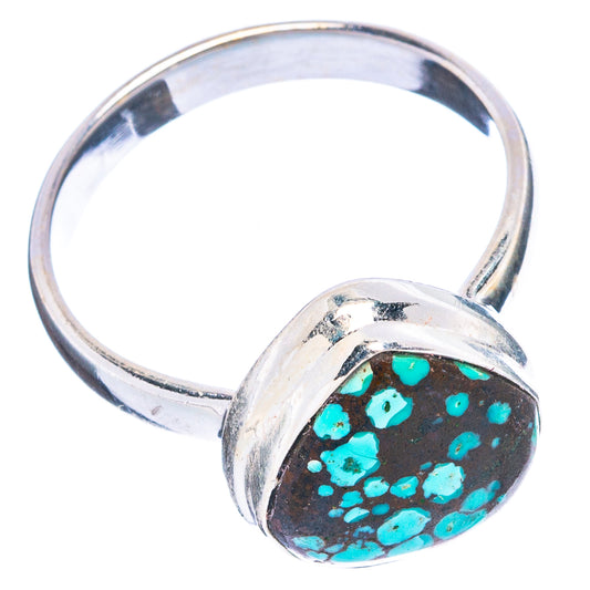 Rare Arizona Spider Web Turquoise Ring Size 7.75 (925 Sterling Silver) R4805