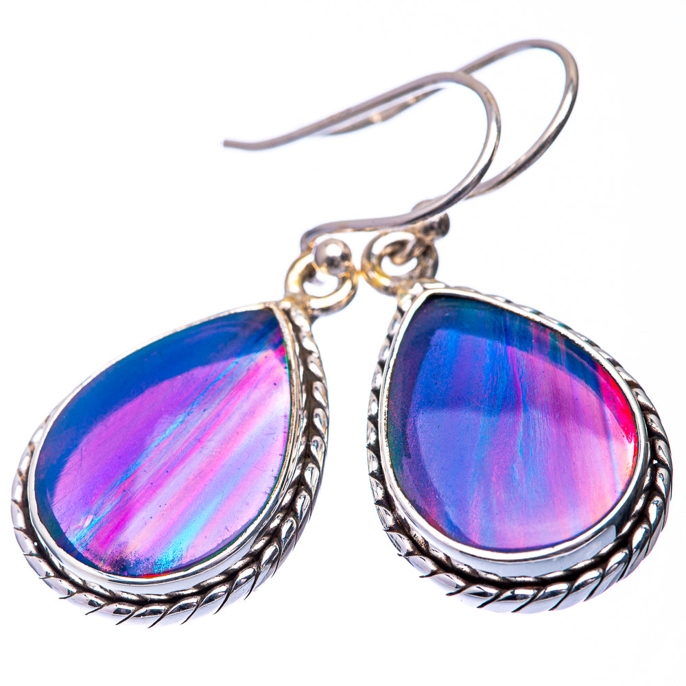 Aura Opal Earrings 1 3/8" (925 Sterling Silver) E432296