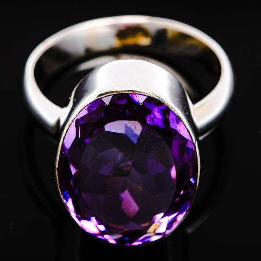 Premium Brazilian Amethyst Ring Size 5 Adjustable (.925 Sterling Silver)