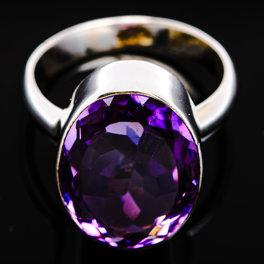 Premium Brazilian Amethyst Ring Size 5 Adjustable (.925 Sterling Silver)