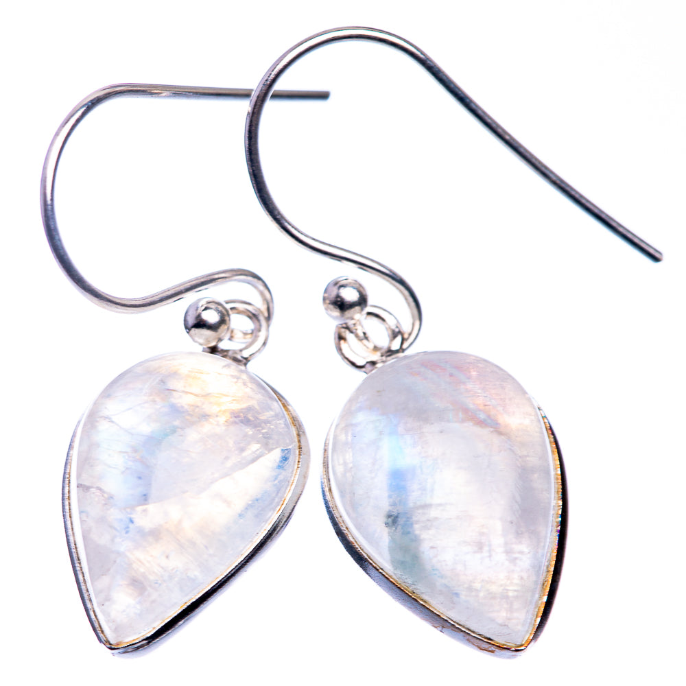 Rainbow Moonstone Dainty Earrings 1 1/4" (925 Sterling Silver) E432514