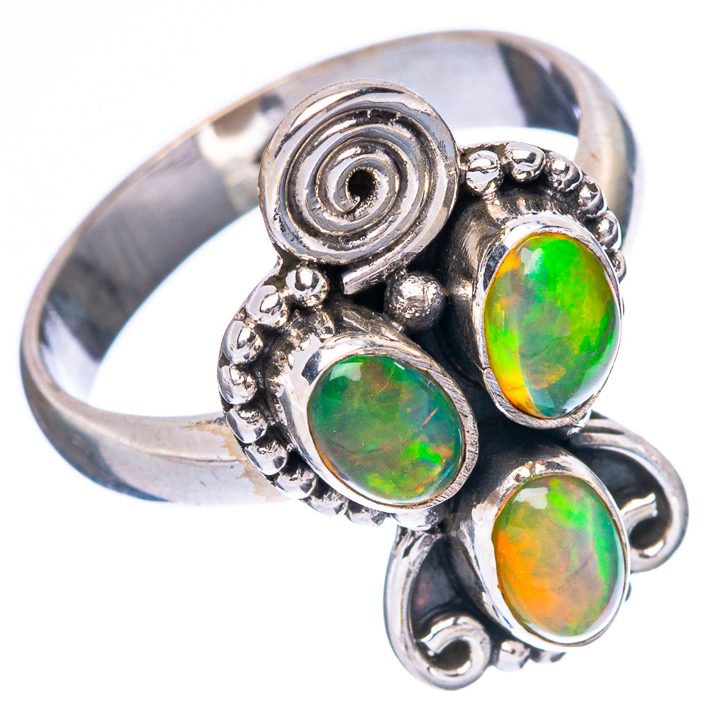 Rare Ethiopian Opal Ring Size 7.5 (925 Sterling Silver) R4332