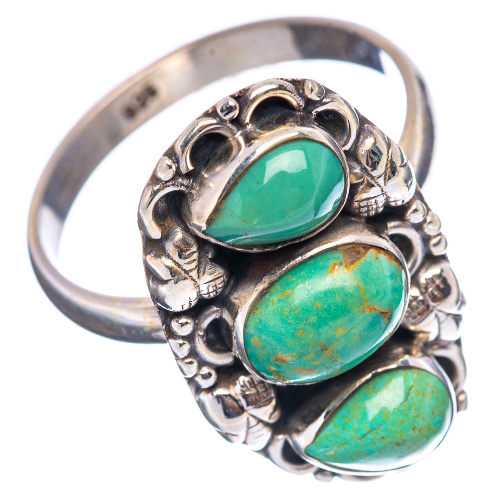 Mojave Turquoise Ring Size 8 Adjustable (.925 Sterling Silver)