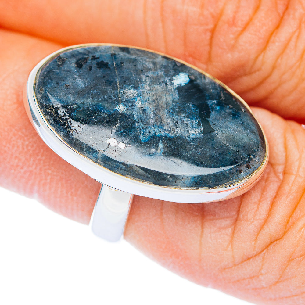Premium Larvikite Ring Size 6.25 Adjustable (.925 Sterling Silver)