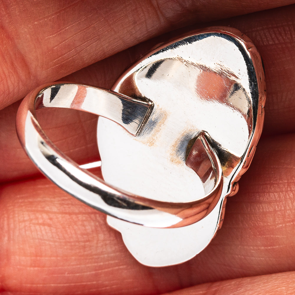 Pink Triplet Opal Ring Size 8.5 (.925 Sterling Silver)