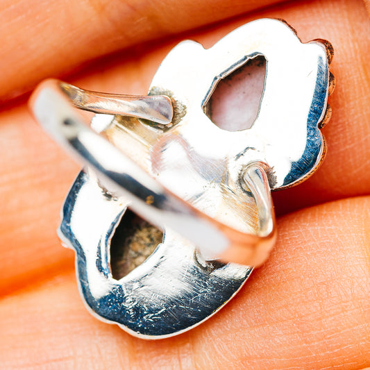 Southwestern Style Pink Opal Ring Size 8 (.925 Sterling Silver)