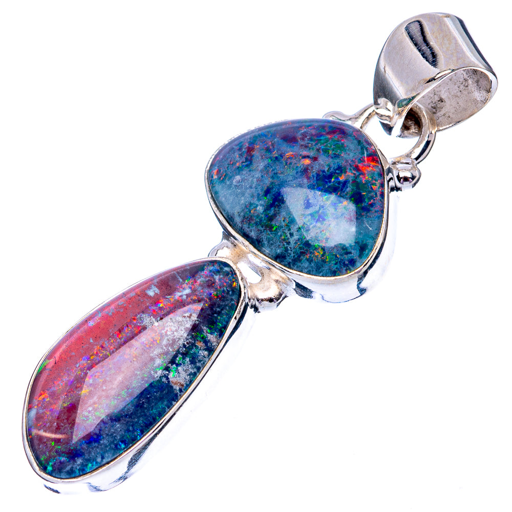 Rare Triplet Opal 925 Sterling Silver Pendant 1 3/4" (925 Sterling Silver) P42675
