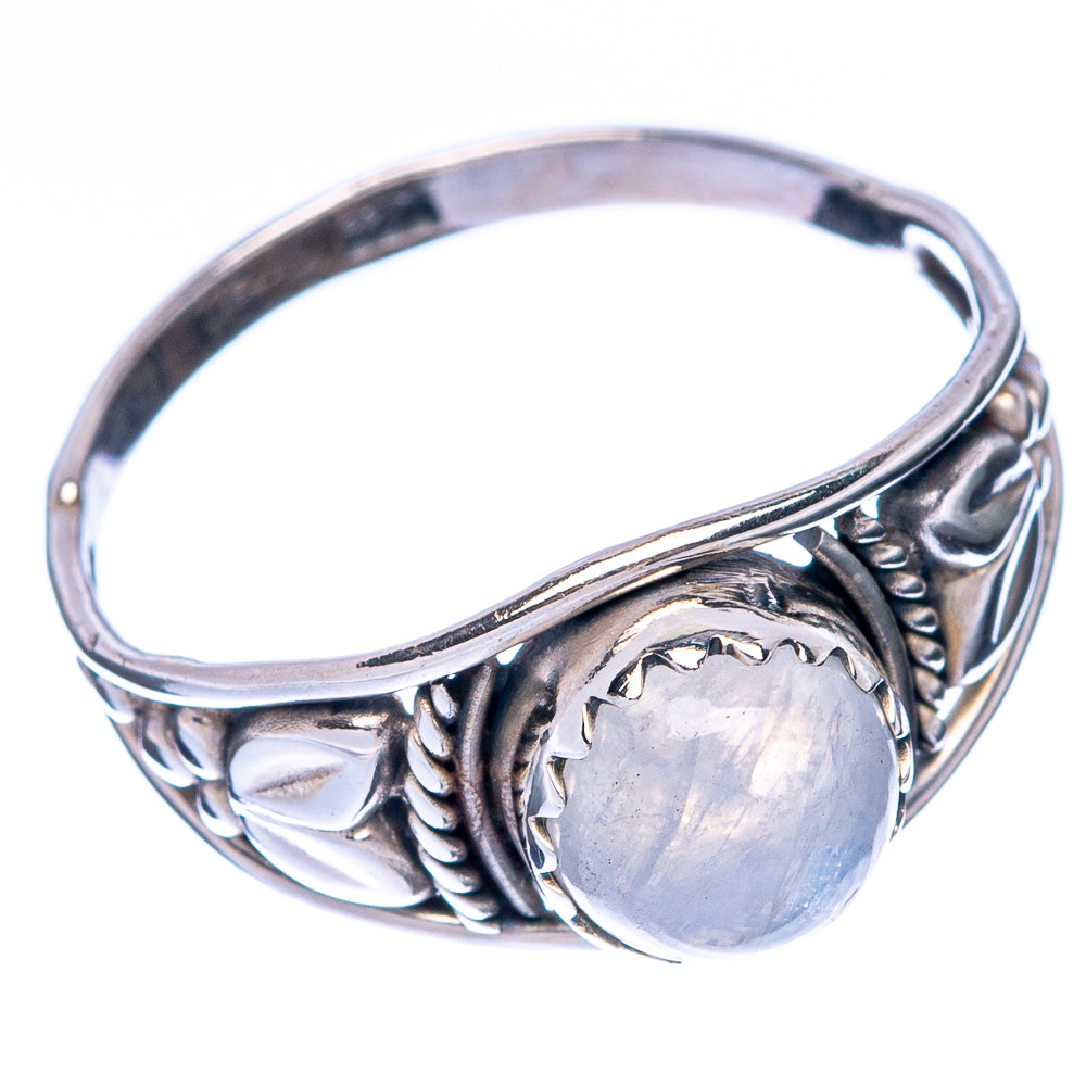 Rainbow Moonstone Dainty Ring Size 7.75 (925 Sterling Silver) R145058
