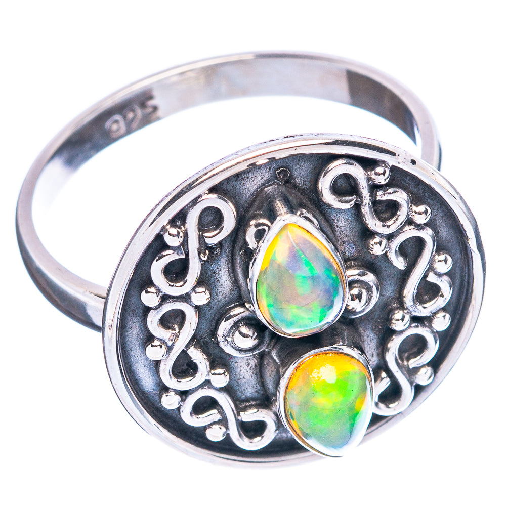 Rare Ethiopian Opal Ring Size 8 (925 Sterling Silver) R3744