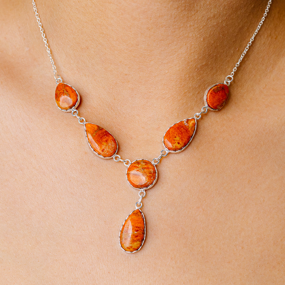 Sponge Coral Necklace 16 (925 Sterling Silver) NEC90227