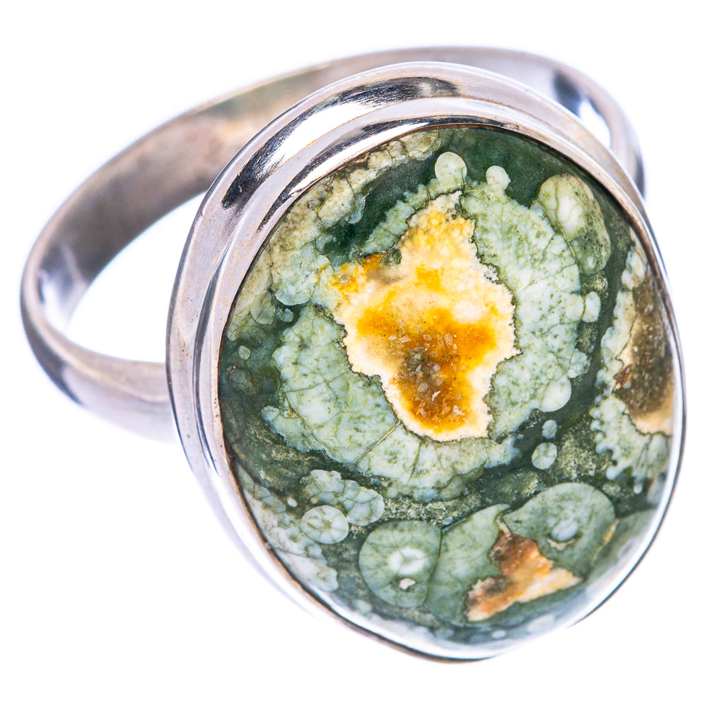 Rainforest Jasper Ring Size 10 (925 Sterling Silver) R1548