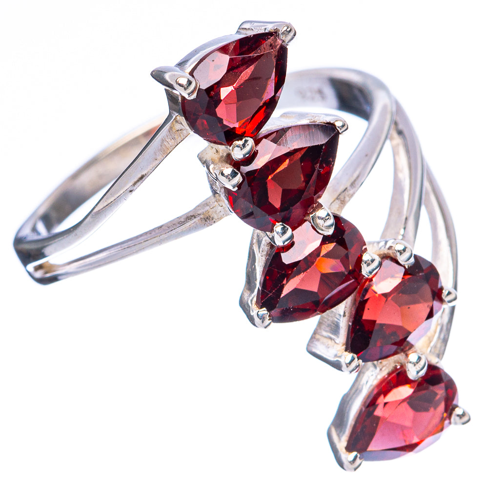 Garnet Ring Size 9.5 (925 Sterling Silver) R3363