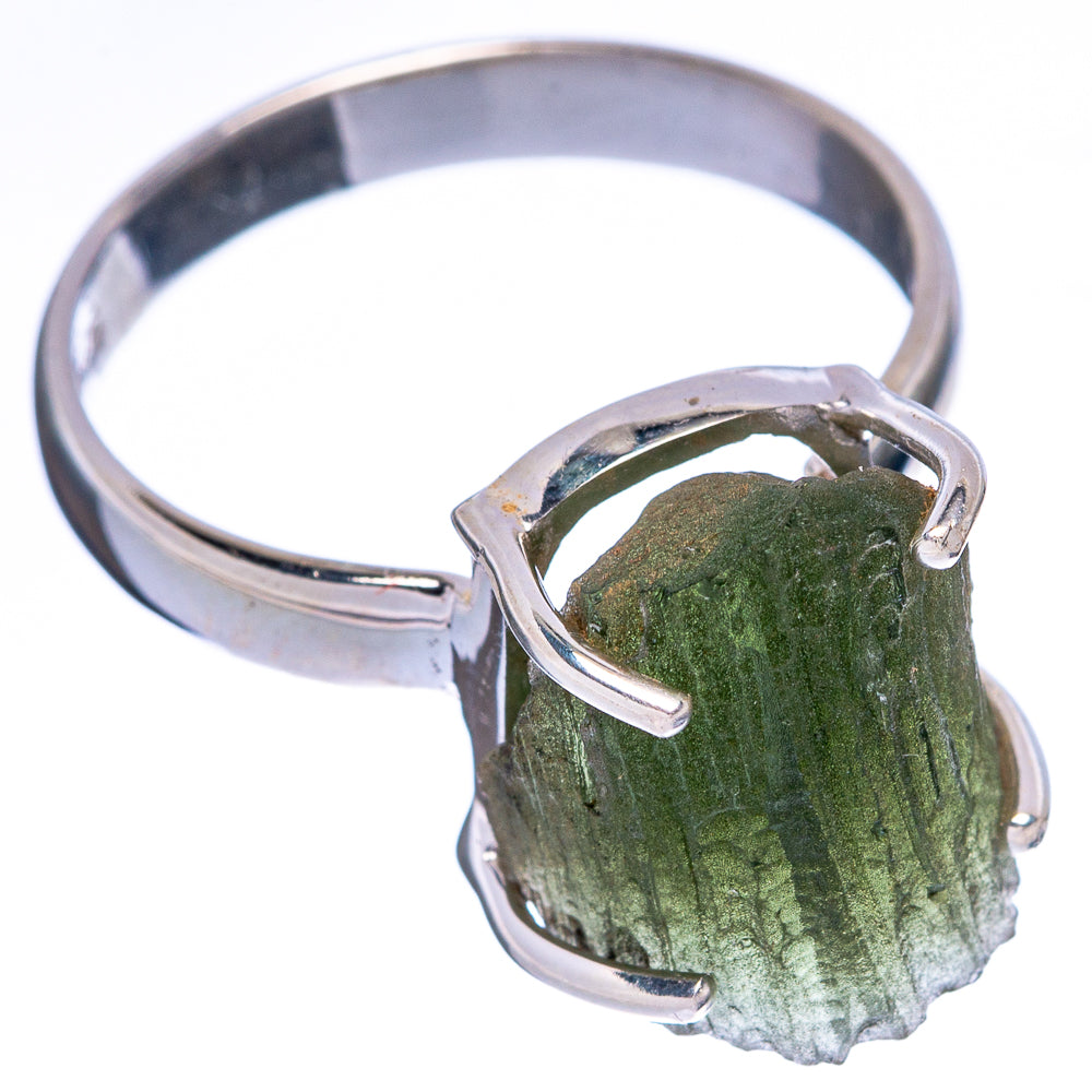 Rare Czech Moldavite Ring Size 8.75 (925 Sterling Silver) R146554