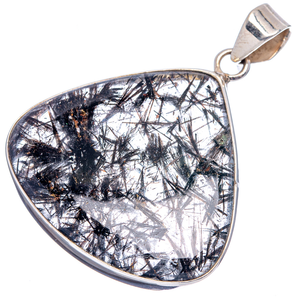Premium Tourmalinated Quartz Pendant 1 3/4" (.925 Sterling Silver)