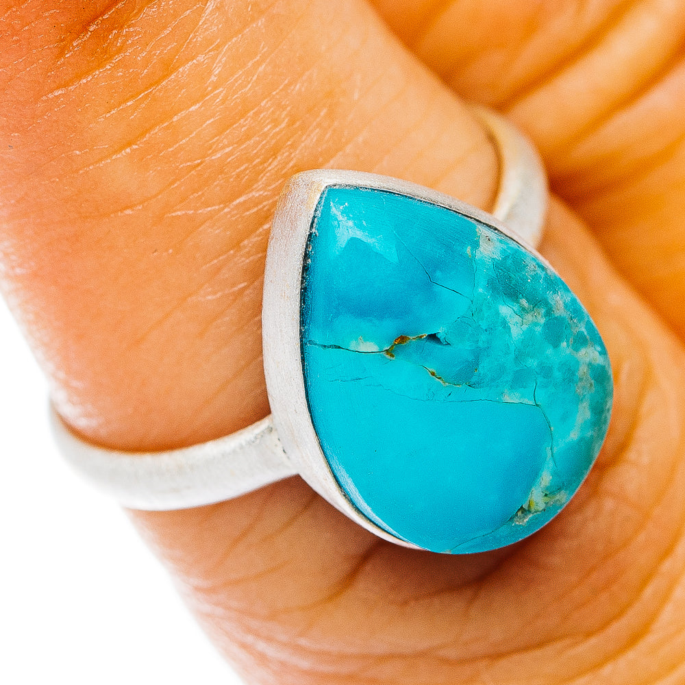 Kingman Turquoise Ring Size 6.75 (.925 Sterling Silver)