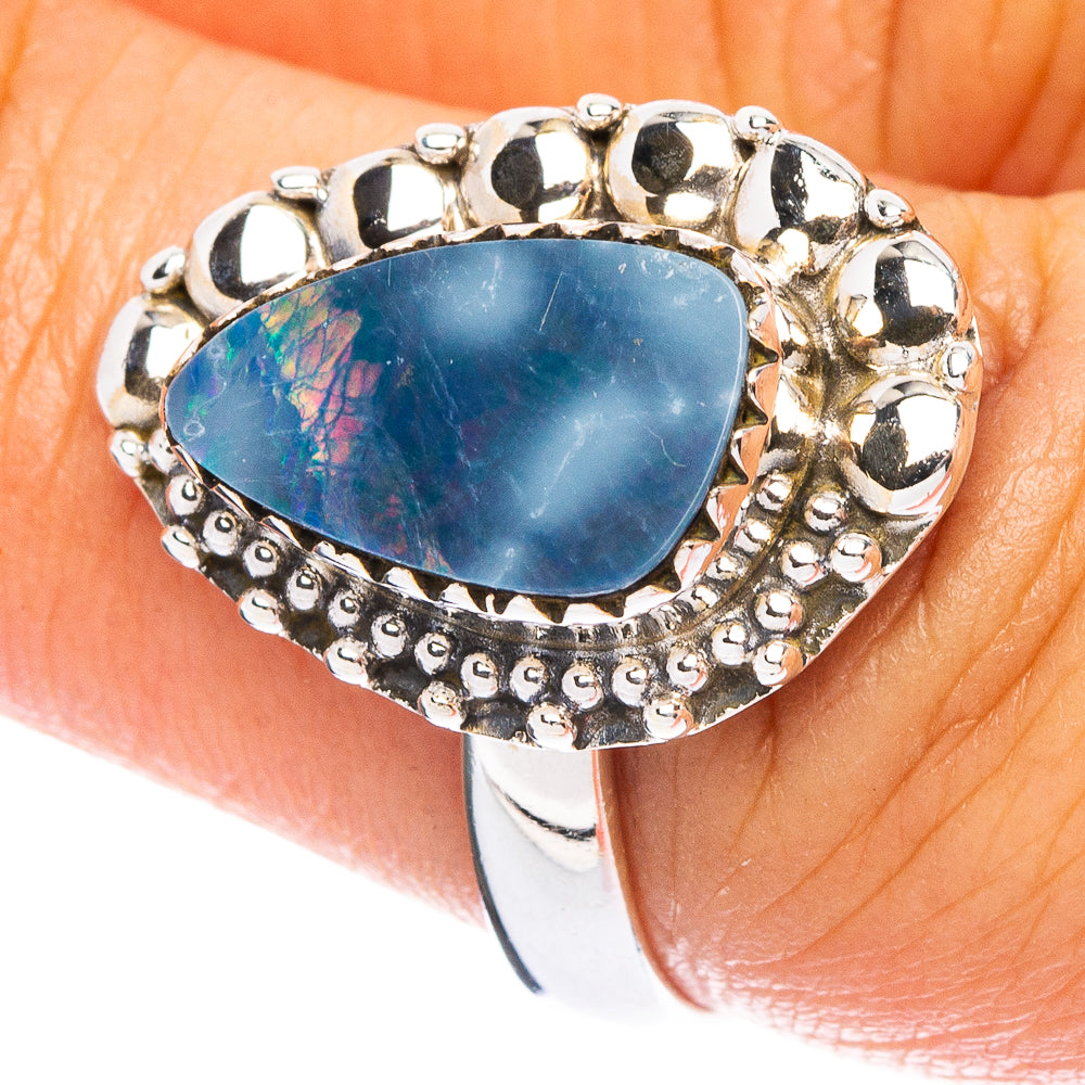 Rare Doublet Opal Ring Size 7 (925 Sterling Silver) R6872