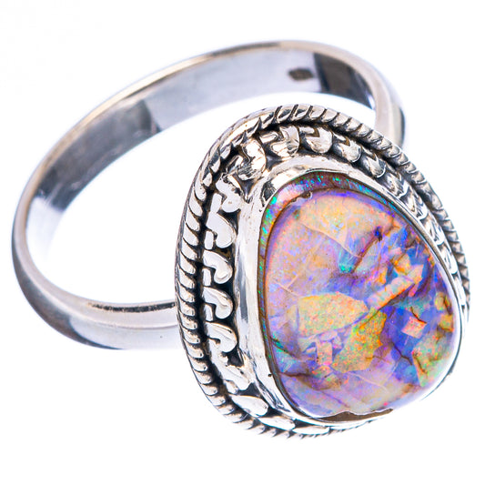 Rare Sterling Opal Ring Size 7.75 (925 Sterling Silver) R4682