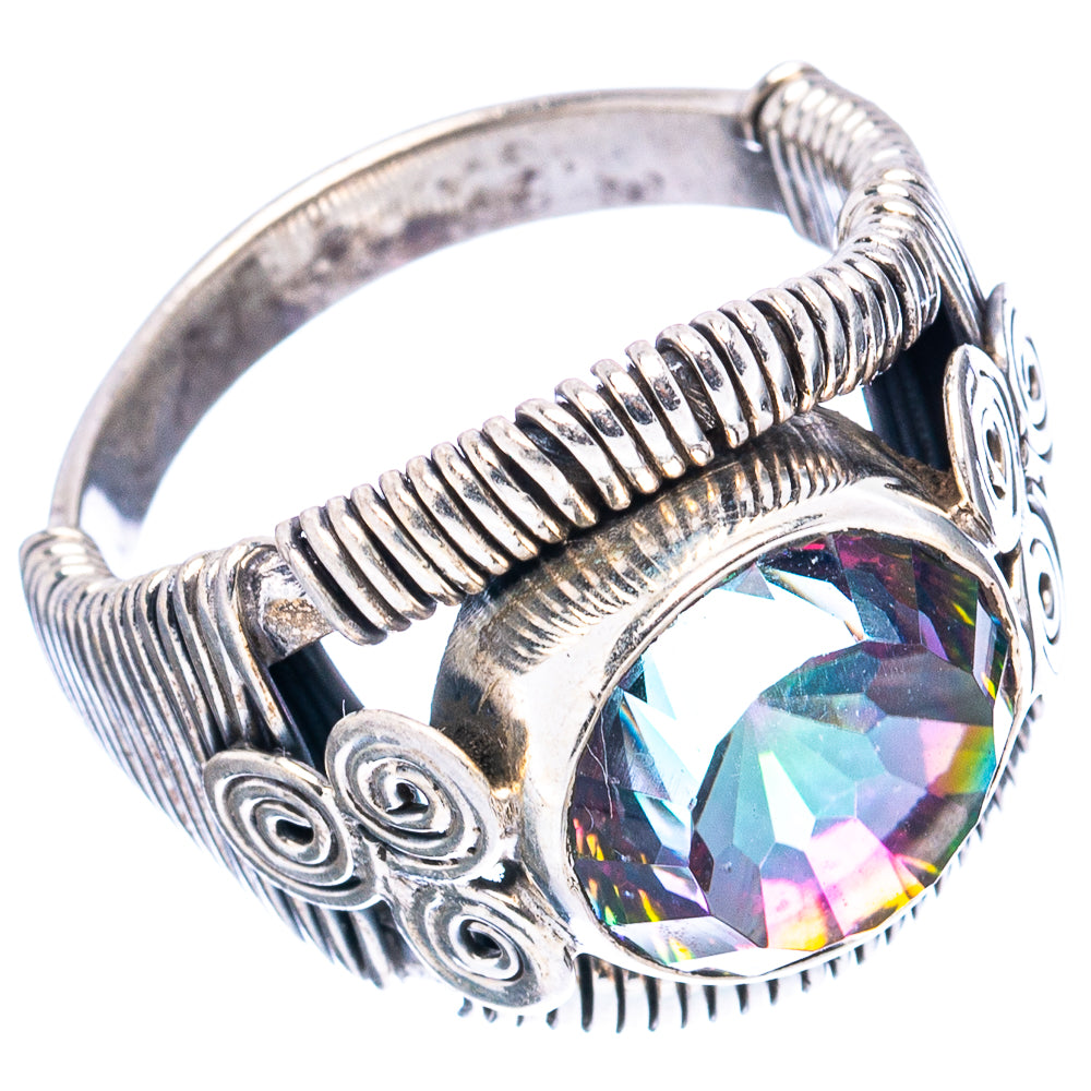 (Classic Series) Mystic Topaz Ring Size 7.5 (.925 Sterling Silver)