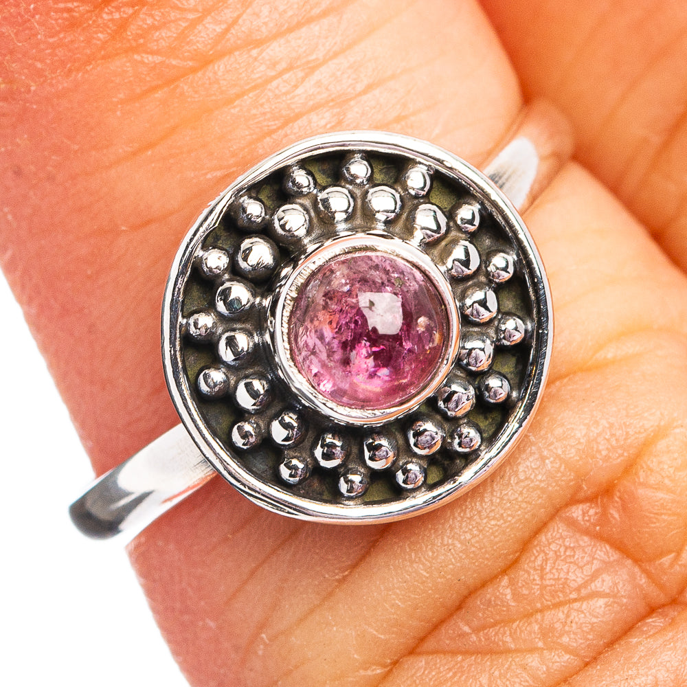 Pink Tourmaline Ring Size 6.25 (.925 Sterling Silver)