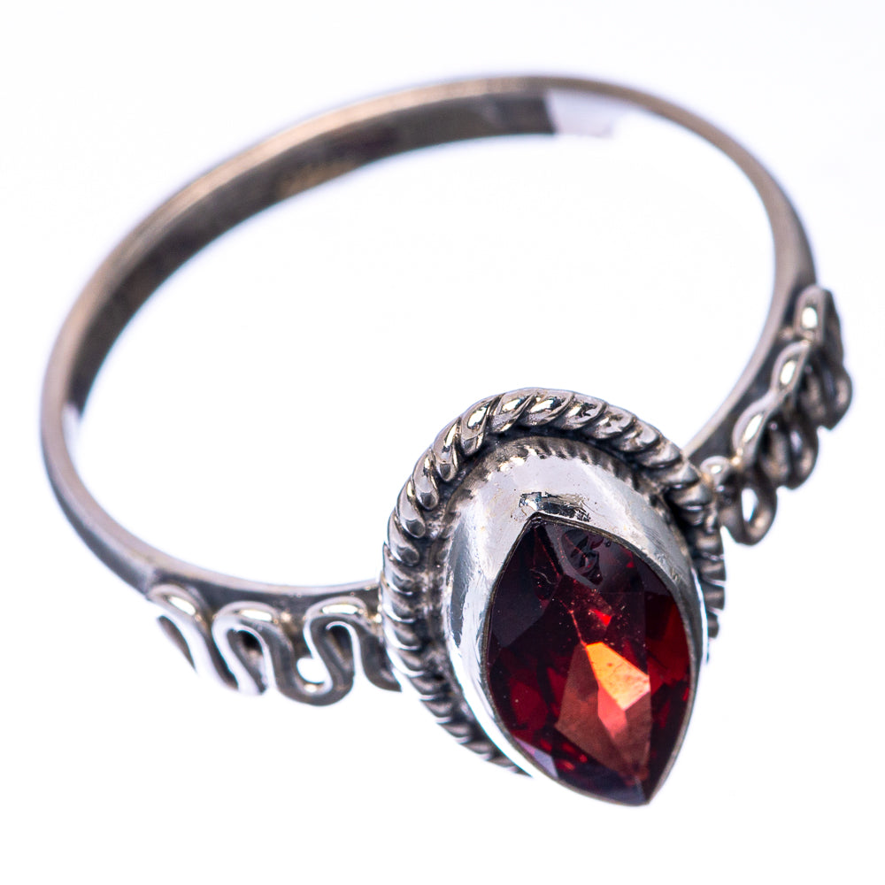Garnet Dainty Ring Size 7.5 (925 Sterling Silver) R145179