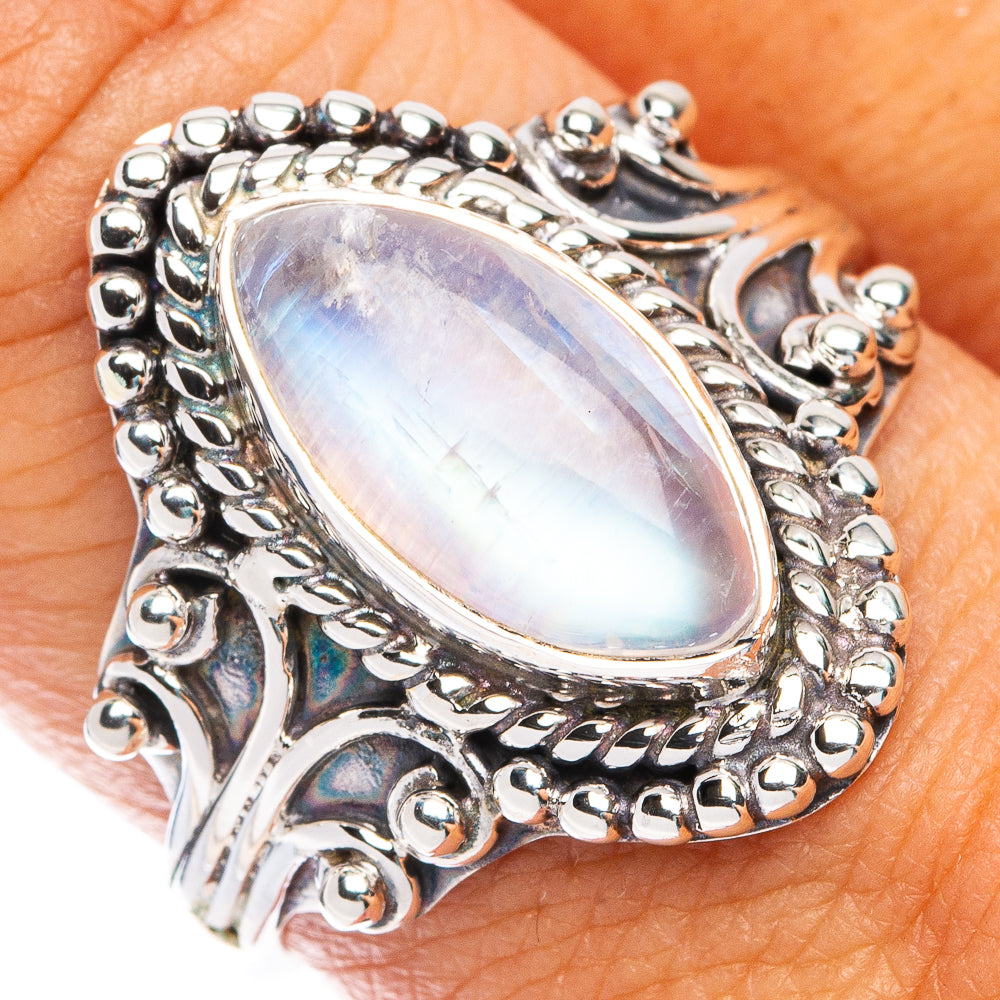 Premium Rainbow Moonstone Ring Size 8.75 (925 Sterling Silver) RING7686