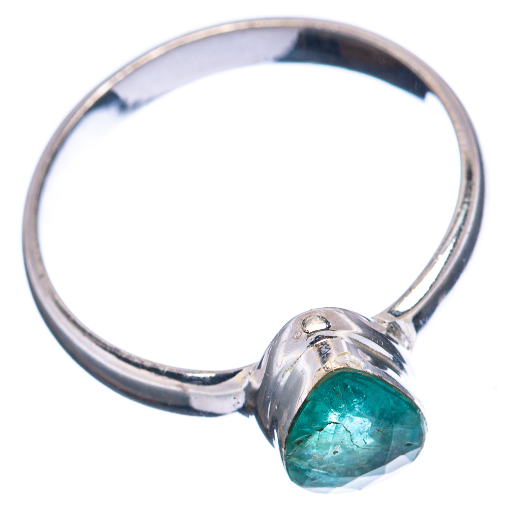 Premium Zambian Emerald Ring Size 7.75 (.925 Sterling Silver)