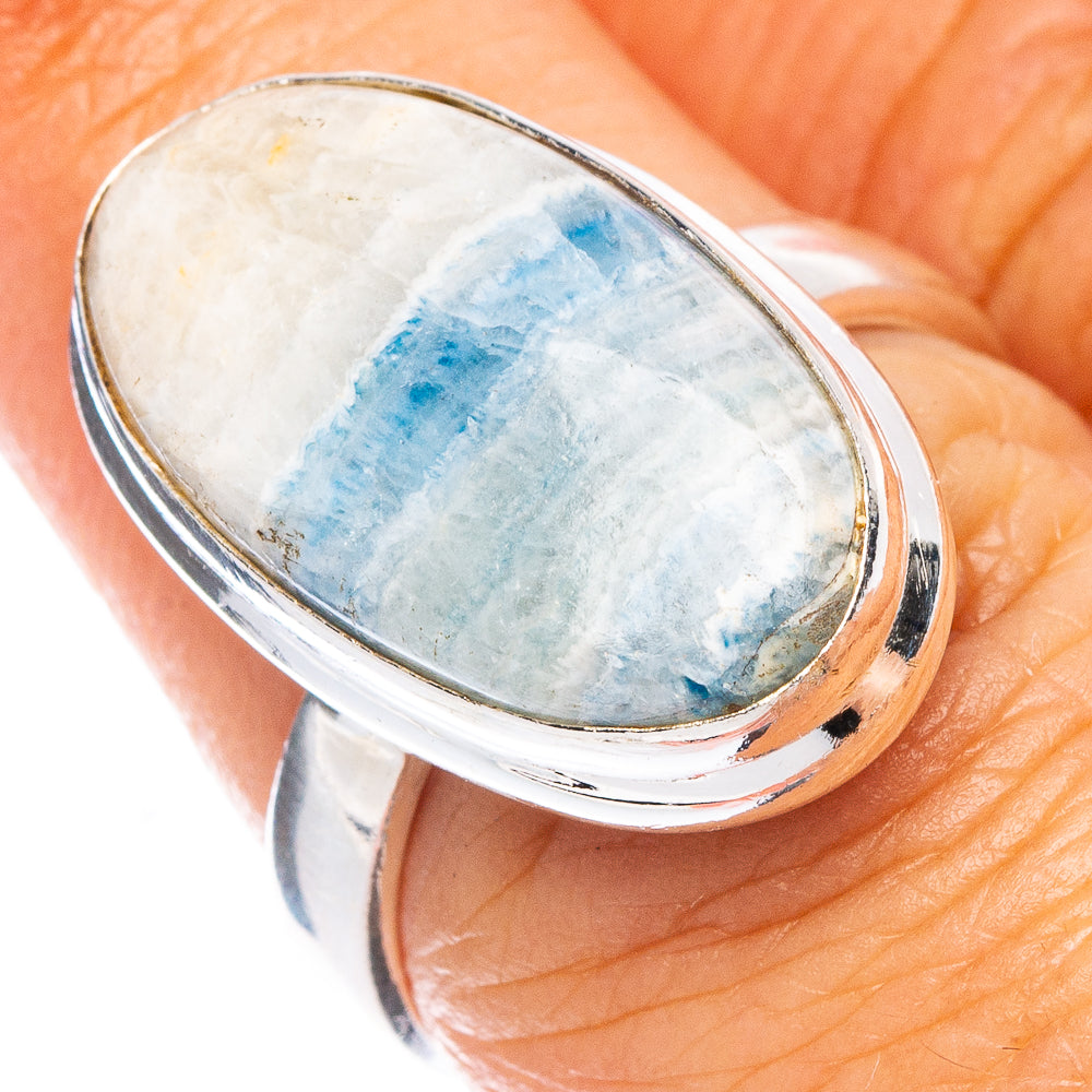 Blue Scheelite Ring Size 7 (925 Sterling Silver) R7070