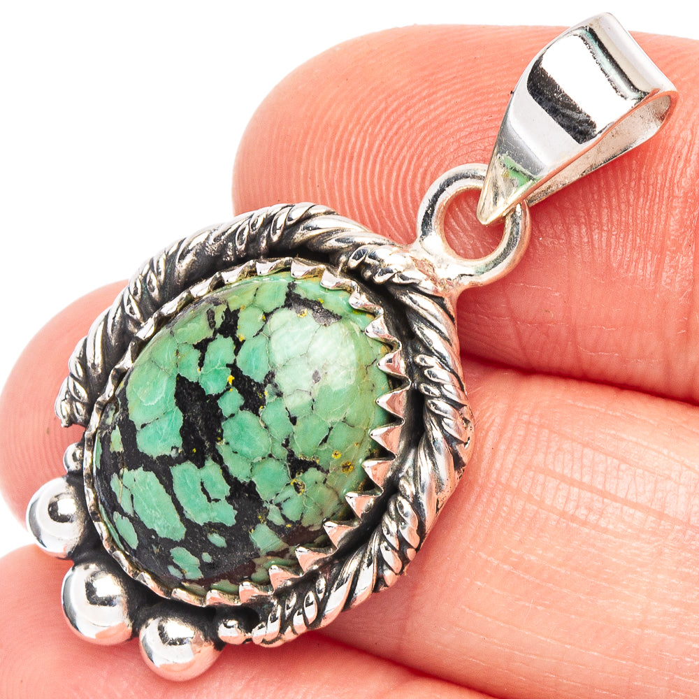 Arizona Turquoise Pendant 1 3/8" (925 Sterling Silver) P43927