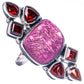 Signature Ruby, Garnet Ring Size 6.75 (925 Sterling Silver) R3540
