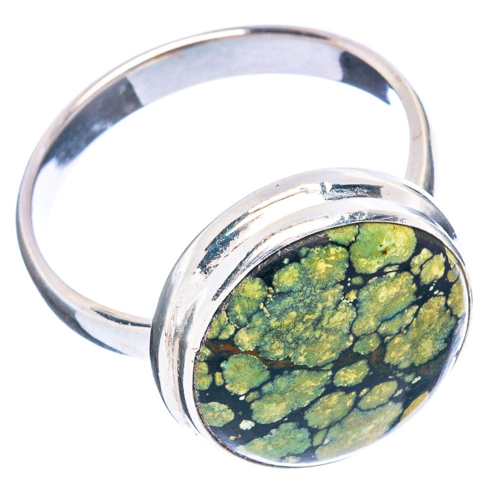 Rare Arizona Spider Web Turquoise Ring Size 9 (925 Sterling Silver) R4812