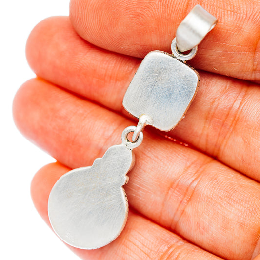 Arizona Turquoise Pendant 2 1/8" (.925 Sterling Silver)